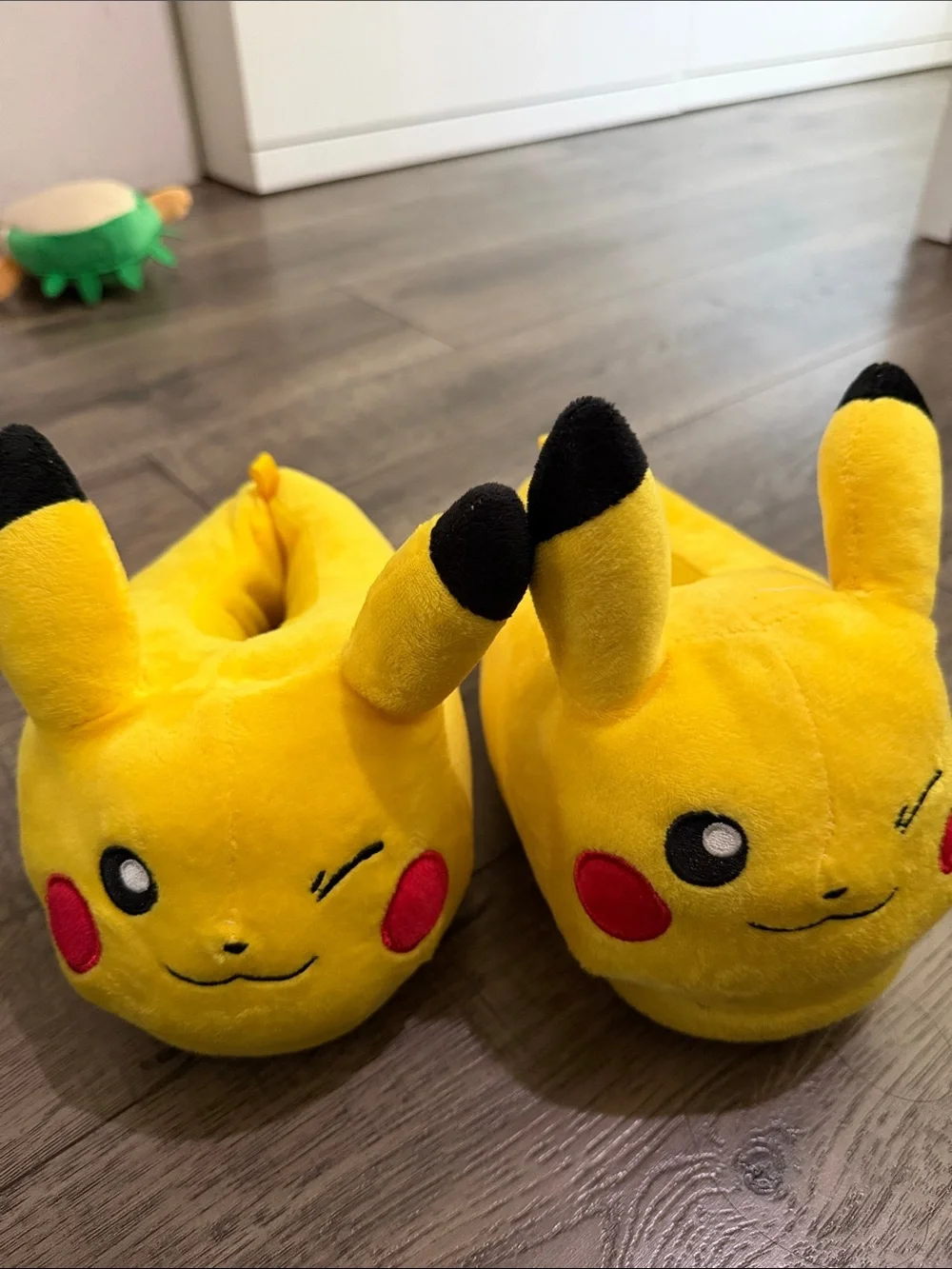 Pikachu Plush Kids Slippers - Yellow